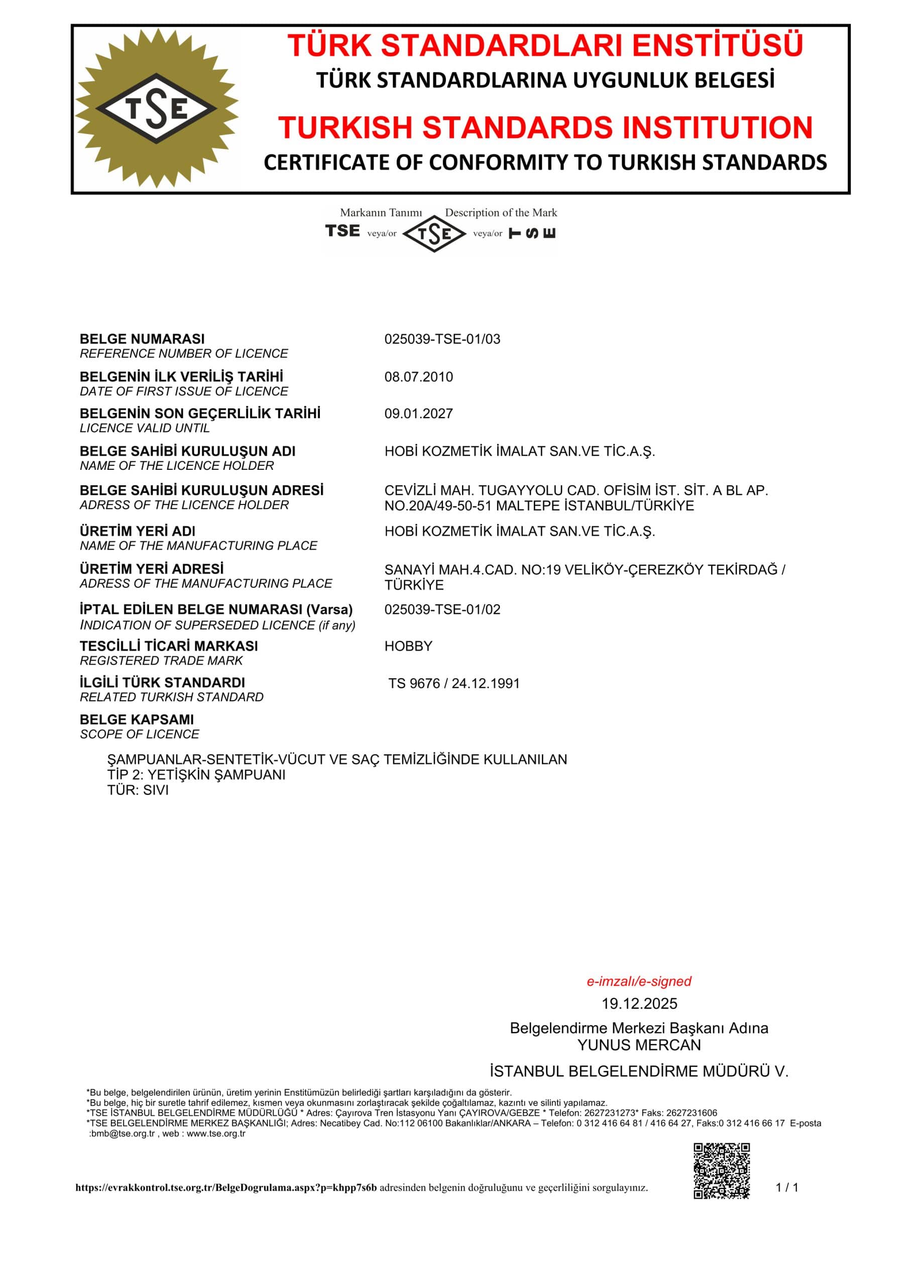 2 TS 9676 Belgesi