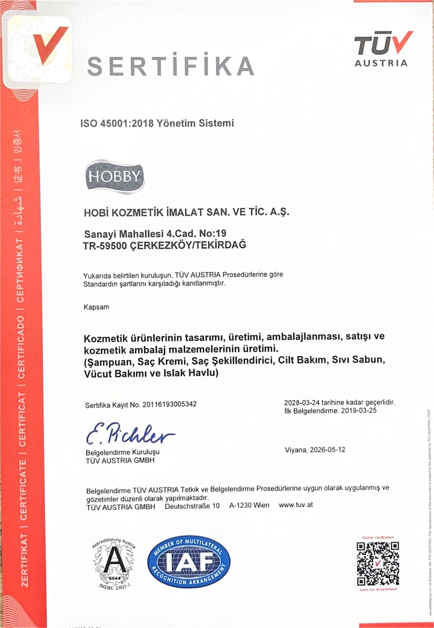 TR ISO 45001 2018 ISG NEW